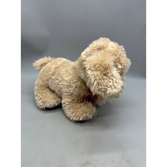 Plush Puppy Dog Stuffed Animal Toy With Heart Ribbon Used READ - Picture 2 of 6